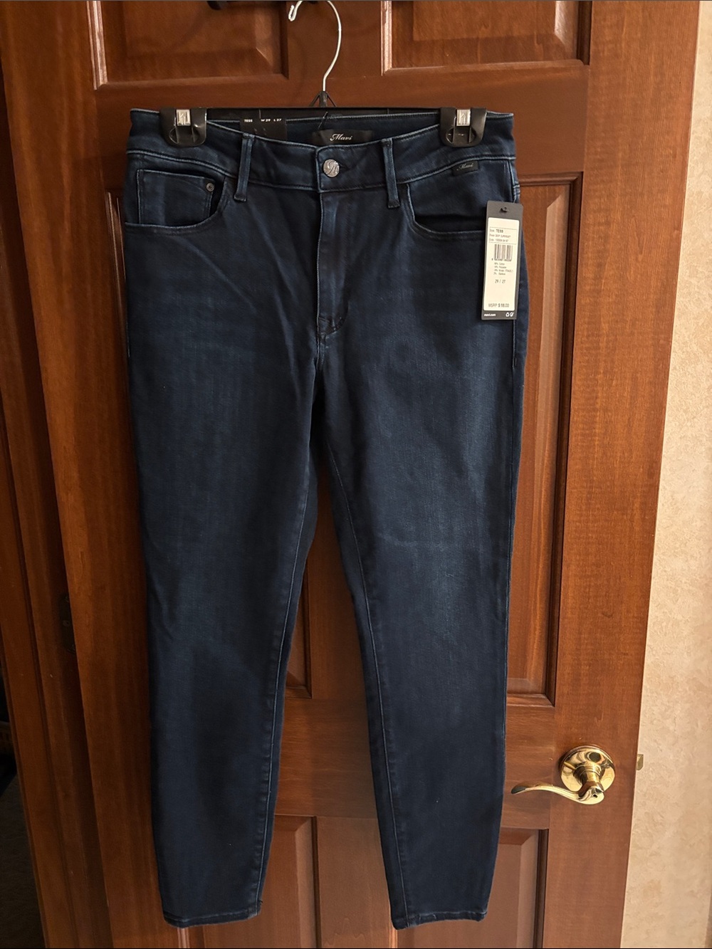 NWT Mavi Tess Dark Wash Skinny Jeans, 29x27